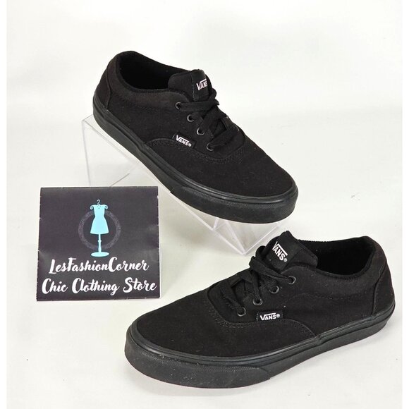 Vans Children Black Canvas Doheny Platform Low Top Sneaker Size 2.5Y  1234 - Picture 5 of 16